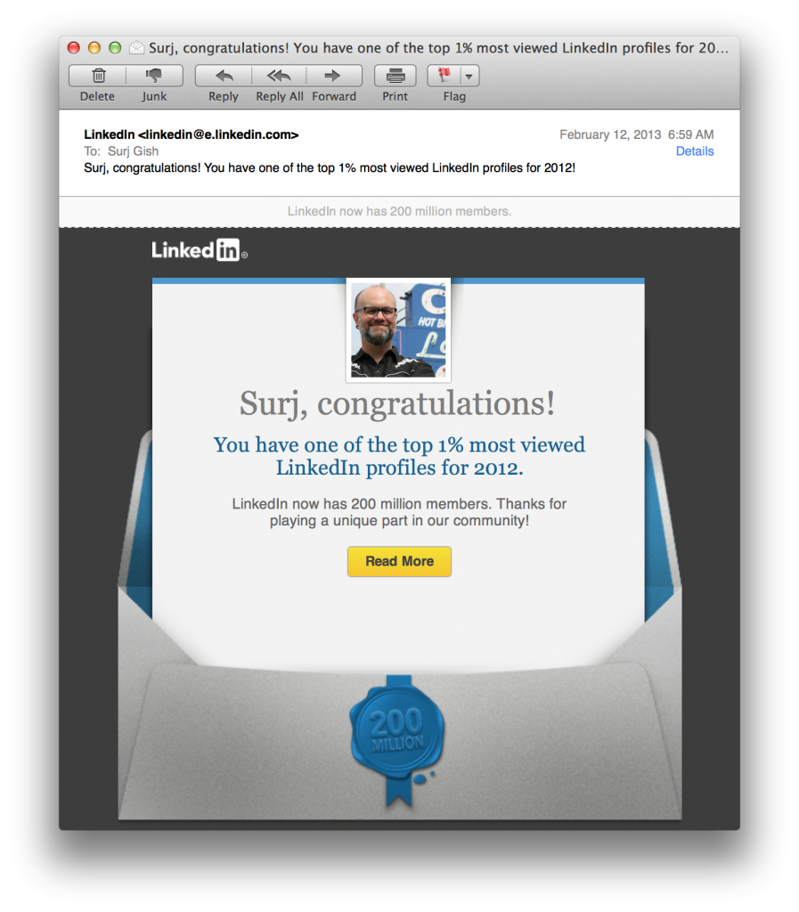 LinkedIn 1 Percenter Email Marketing